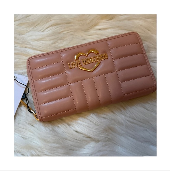 Love Moschino Handbags - Love Moschino Quilted Continental Zip Around Wallet - NWT - Rosa